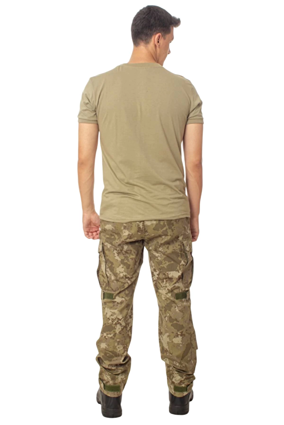 Kara Kuvvetleri Kamuflaj Renkli 8 Cepli Bamsi Model Kargo Cepli Airsoft Outdoor Taktik Pantolon Kisa Kollu Subay Astsuba