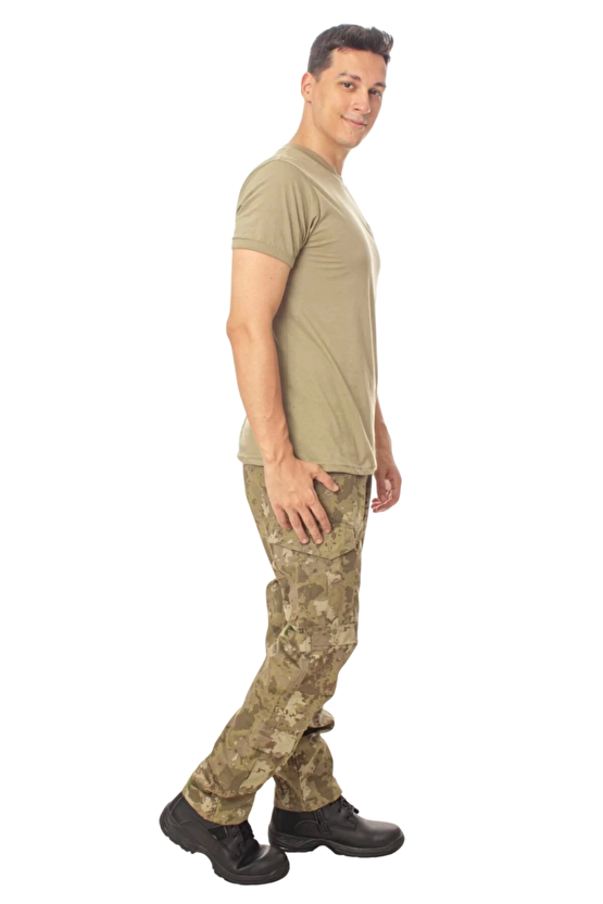 Kara Kuvvetleri Kamuflaj Renkli 8 Cepli Bamsi Model Kargo Cepli Airsoft Outdoor Taktik Pantolon Kisa Kollu Subay Astsuba