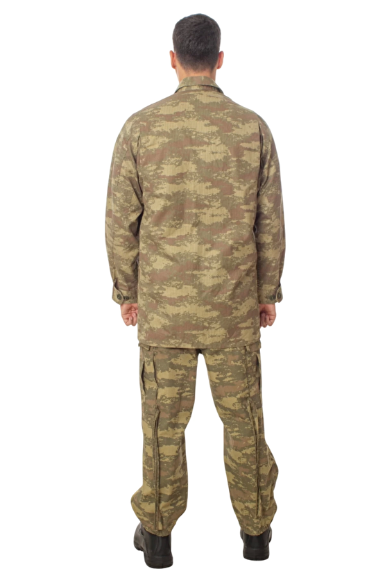 Kara Kuvvetleri Kamuflaj Renkli Uzun Kollu Airsoft Taktik Gomlek 5 Cepli Airsoft Taktik Avci Pusu Pantolon Takim