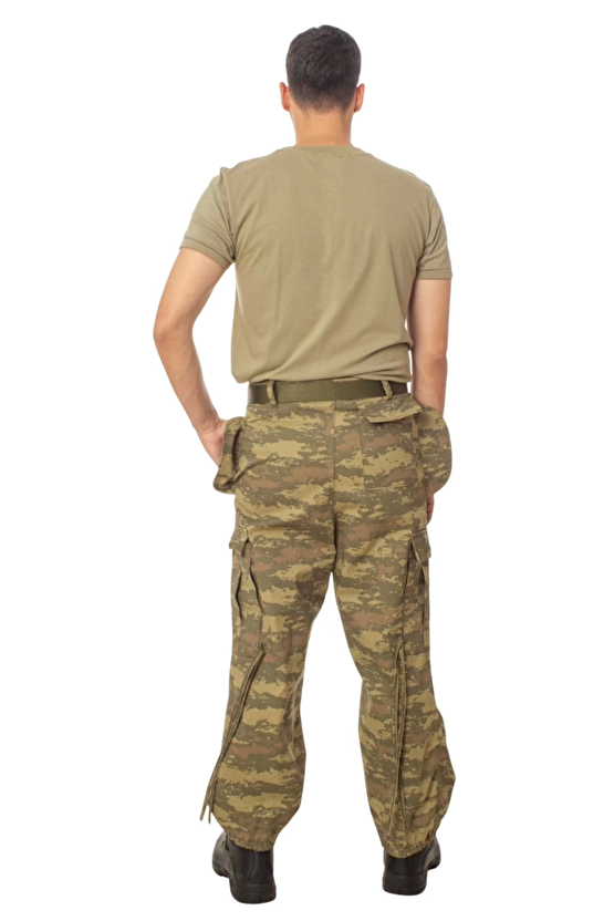 Kara Kuvvetleri Kamuflaj Renkli 5 Cepli Airsoft Taktik Avci Pusu Pantolon Kisa Kollu Subay Astsubay Uzman Cavus Rutbeli 
