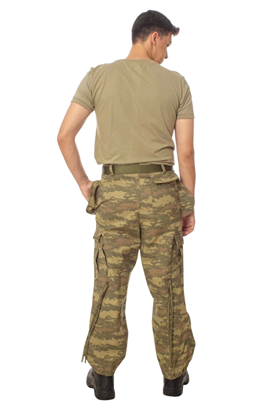 Kara Kuvvetleri Kamuflaj Renkli 5 Cepli Airsoft Taktik Avci Pusu Pantolon Kisa Kollu Subay Astsubay Uzman Cavus Rutbeli 