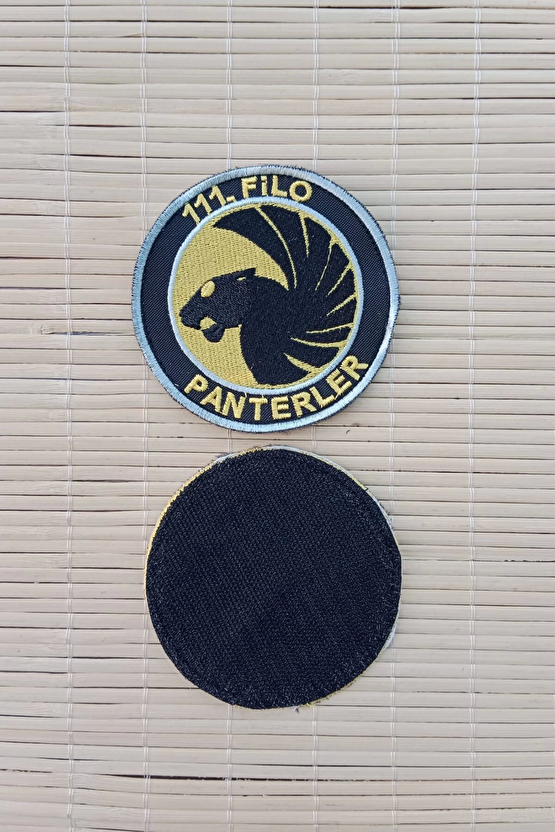 111. Filo Panterler Yazili Logolu Nakis İslemeli Arma Patch Pec