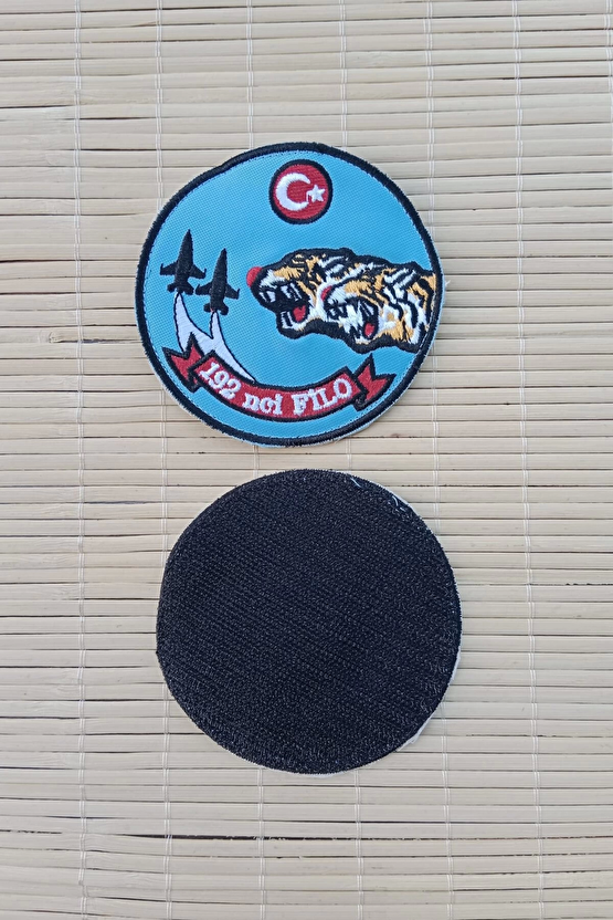 192. Filo Kaplan Ve Ucak Logolu Nakis İslemeli Arma Patch Pec