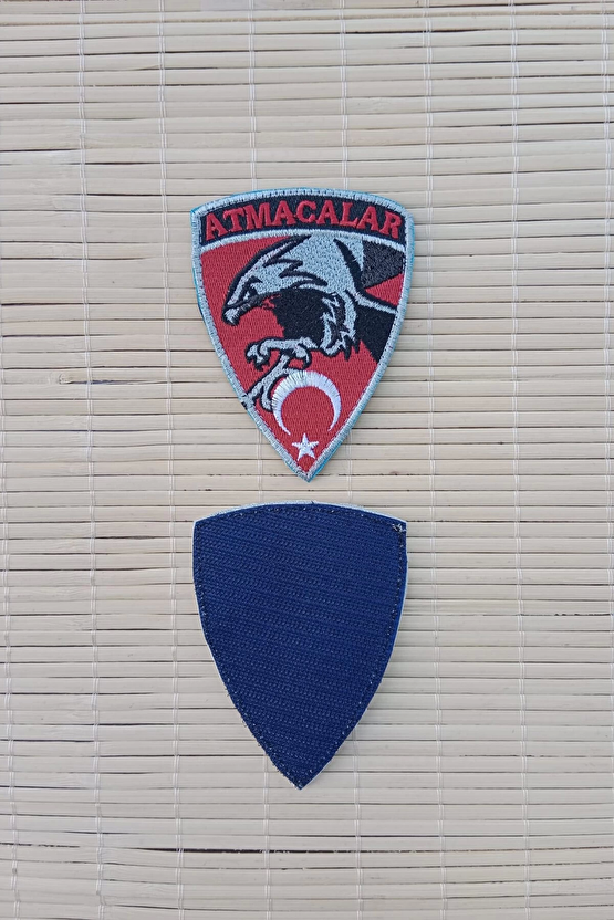 Atmacalar Yazili Kartal Ve Ayyildiz Bayrakli Logolu Nakis İslemeli Arma Patch Pec
