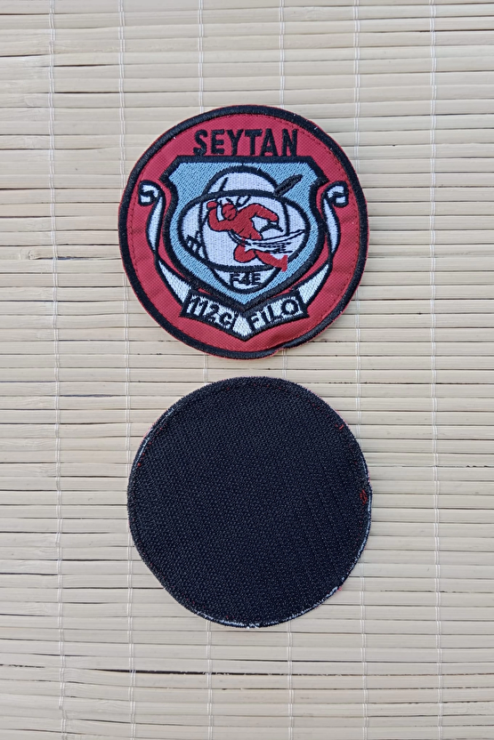 Seytan 112. Filo F 4e Yazili Nakis İslemeli Arma Patch Pec