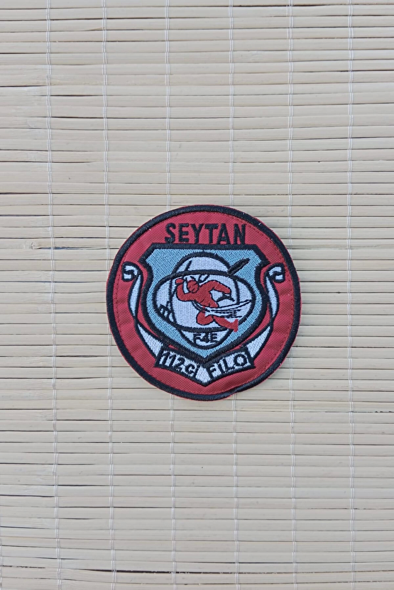 Seytan 112. Filo F 4e Yazili Nakis İslemeli Arma Pec Patch