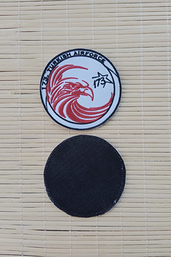173. Turkish Airforce Yazili Kartal Logolu Fermateks Dokuma Nakis İslemeli Arma Pec Patch