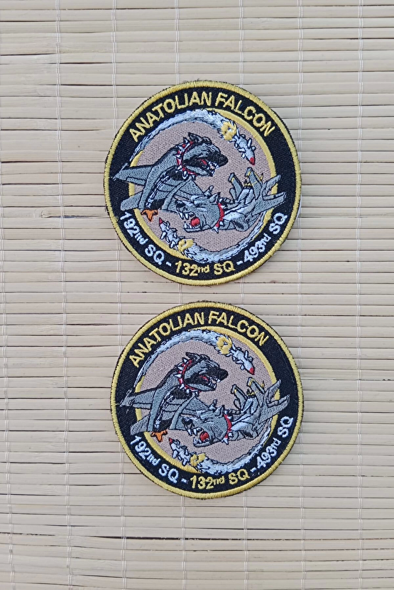 Anatolian Falcon 192. SQ 132. SQ 493. SQ Yazili Nakis İslemeli Arma Pec Patch