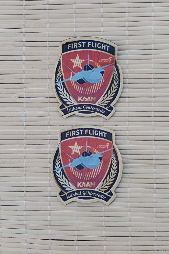 First Flight Kaan İstikbal Goklerdedir Yazili Fermateks Dokuma İslemeli Arma Pec Patch