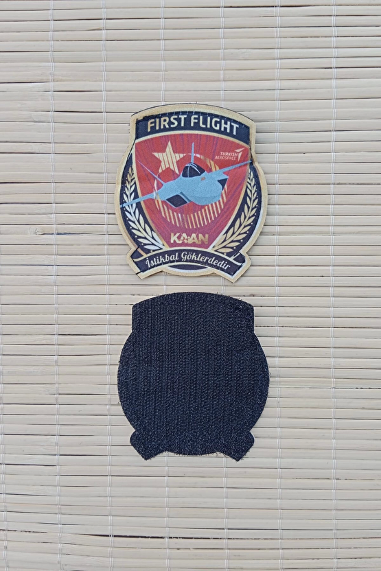 First Flight Kaan İstikbal Goklerdedir Yazili Fermateks Dokuma İslemeli Arma Pec Patch