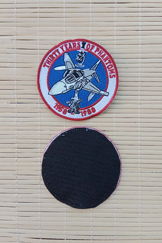 Thirty Years Of Phantoms 1958 1988 Yazili Nakis İslemeli Ucak Logolu Arma Pec Patch