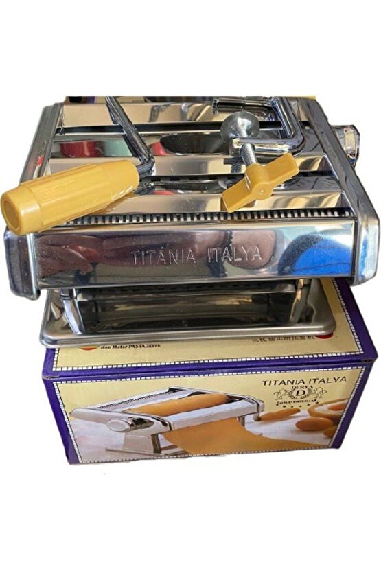 Titania İtalya Gold Imperial 2 Kesicili Manuel 180 mm Erişte Makarna Yapma Makinesi