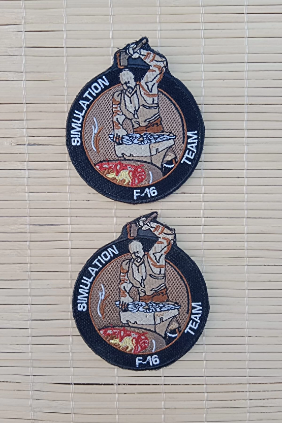 F 16 Simulation Team Nakis İslemeli Arma Pec Patch