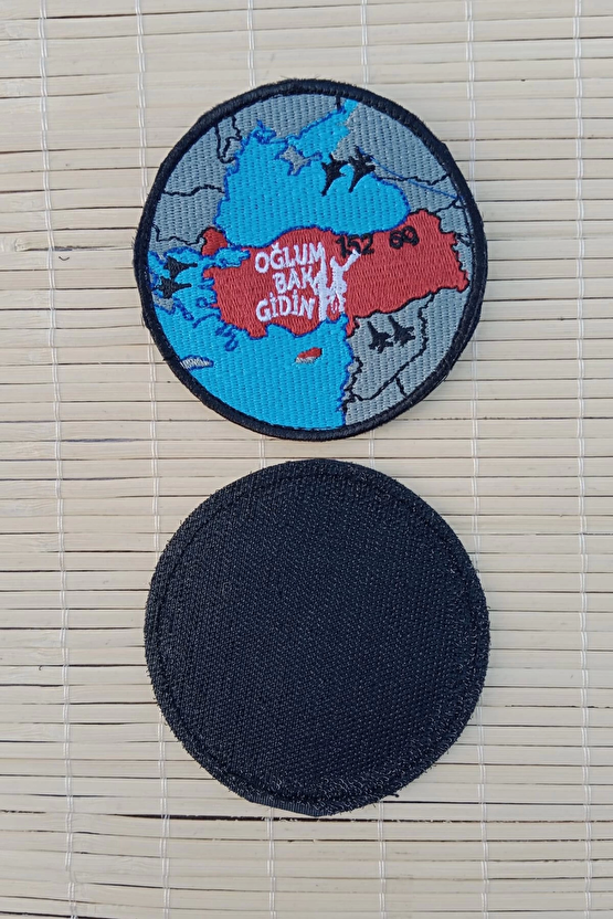 Turkiye Haritali Nakis İslemeli Oglum Bak Gidin Arma Pec Patch