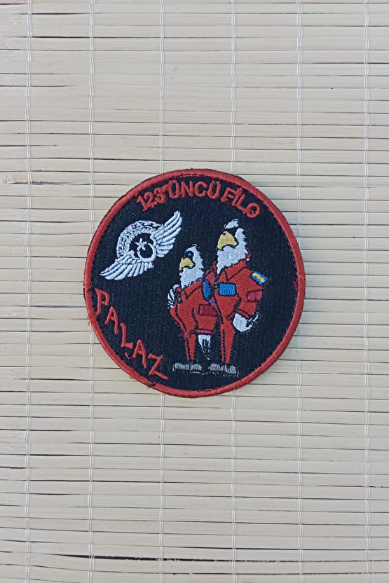 123.cu Filo Palaz Siyah Zemin Nakis İslemeli Arma Pec Patch