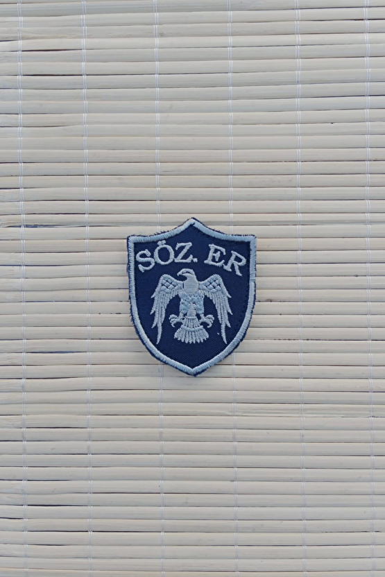 Hava Kuvvetleri Lacivert Zemin Sozlesmeli Kartal Nakisli Mini Polar Rutbe Arma