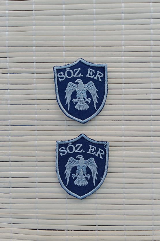 Hava Kuvvetleri Lacivert Zemin Sozlesmeli Kartal Nakisli Mini Polar Arma Rutbesi