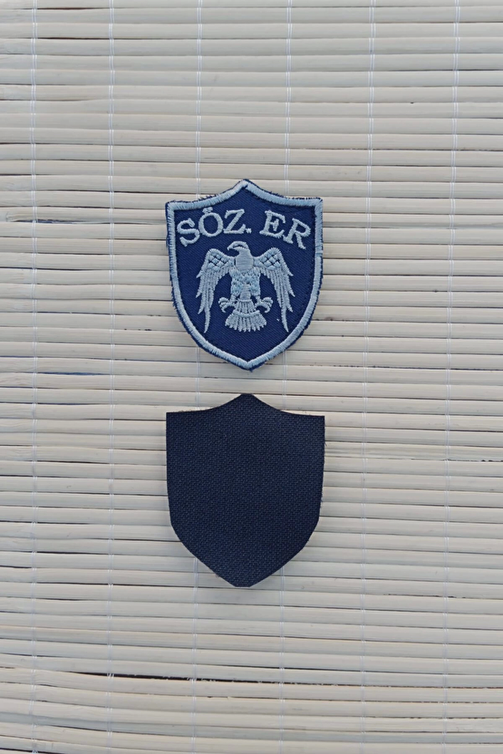 Hava Kuvvetleri Lacivert Zemin Sozlesmeli Kartal Nakisli Mini Polar Arma Rutbesi
