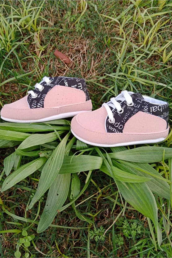 Somon Siyah Renkli İci Pamuklu Organik Ortopedik Cocuk Bebek İlkadim Bagcikli Patik Kanvas Sneaker Casual Ayakkabi