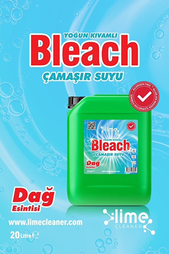 Dağ Esintisi Kokulu Yoğun Kıvamlı Çamaşır Suyu 5 Litre