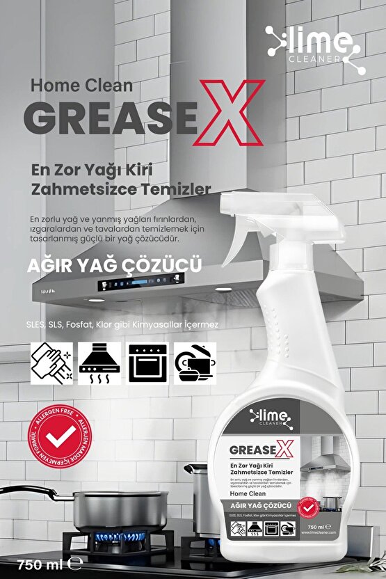 Greasex Süper Güçlü Yağ Çözücü - Hızlı Ve Etkili Yağ Çözücü 20 Litre