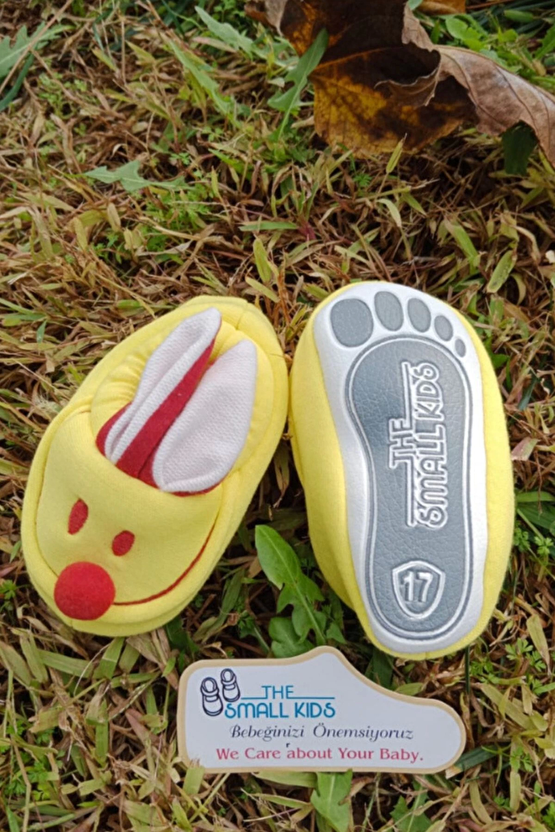 Sari Kirmizi Renkli İci Pamuklu Bilek Kismi Lastikli Organik Ortopedik Cocuk Bebek İlkadim Patik Kanvas Sneaker Casual A