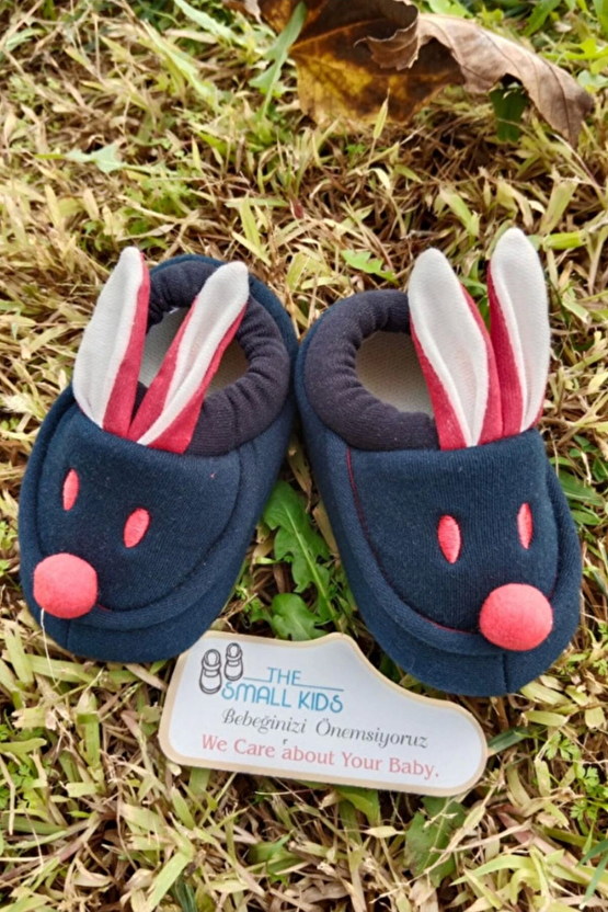 Lacivert Renkli İci Pamuklu Bilek Kismi Lastikli Organik Ortopedik Cocuk Bebek İlkadim Patik Kanvas Sneaker Casual Ayakk