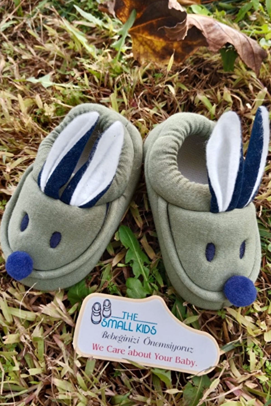 Yesil Renkli İci Pamuklu Bilek Kismi Lastikli Organik Ortopedik Cocuk Bebek İlkadim Patik Kanvas Sneaker Casual Ayakkabi
