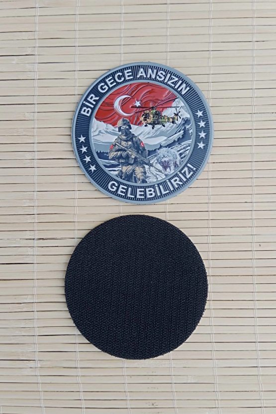Bir Gece Ansizin Gelebiliriz 3d Tpu Termoplastik Silikon Kabartma Nakis İslemeli Arma Patch Pec