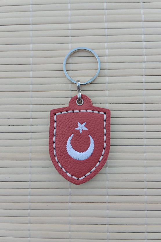 2 Adet Siyah Renkli Ozel Uretim 152. Filo Ayyildiz Hakiki Deri Hediyelik Anahtarlik
