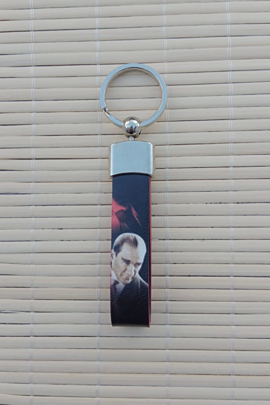 Ataturk Siluetli Ozel Uretim Kemal Ataturk İmzali Hakiki Deri Hediyelik Anahtarlik