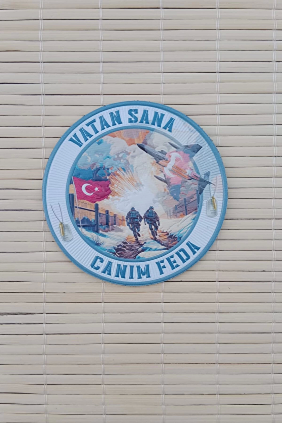 Vatan Sana Canim Feda 3d Termoplastik Silikon Kabartma Arma Patch Pec