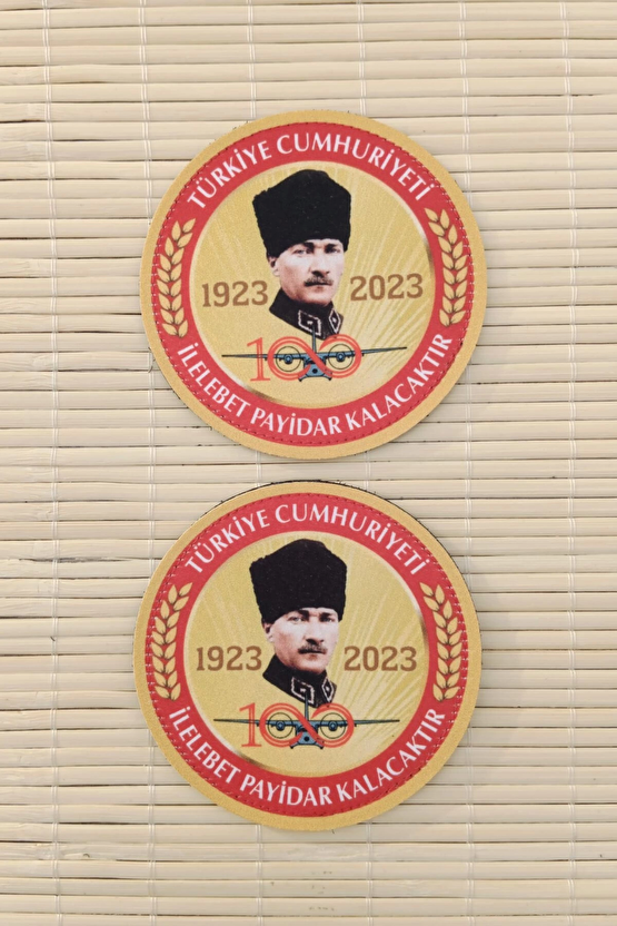 Turkiye Cumhuriyeti 1923 2023 100. Yil İlelebet Payidar Kalacaktir 3d Fermateks Kabartma Patch Arma