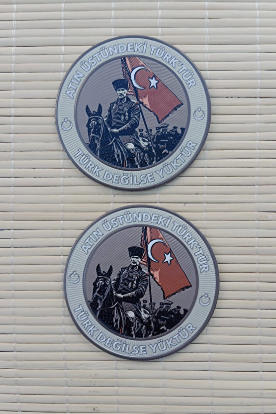 Atin Ustundeki Turktur Turk Degilse Yuktur 3d Termoplastik Silikon Kabartma Arma Patch Pec