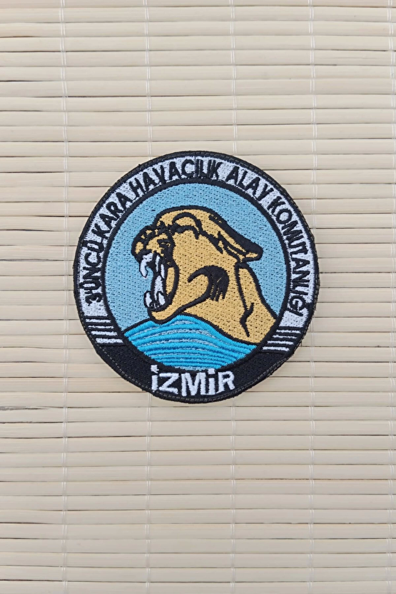 3 Uncu Kara Havacilik Alay Komutanligi İzmir Yazili Nakis İslemeli Arma Pec Patch