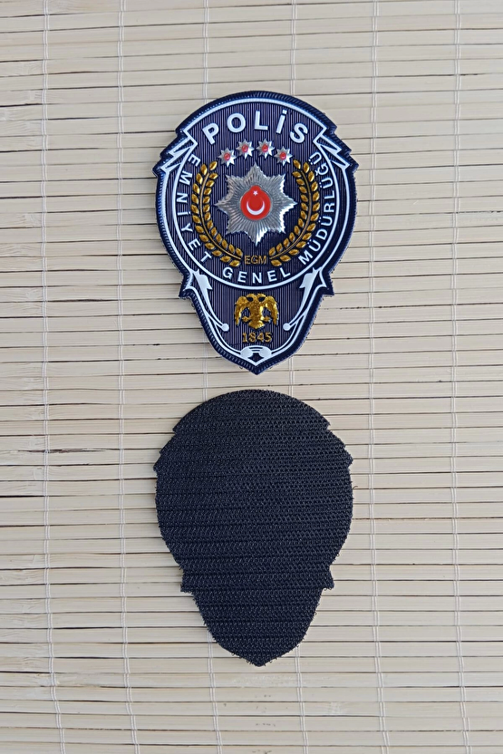Polis Gogus Armasi Emniyet Mudurlugu 1845 Polis Genel 3d Silikon Kabartma Mont Ceket Gogus Arma Pec