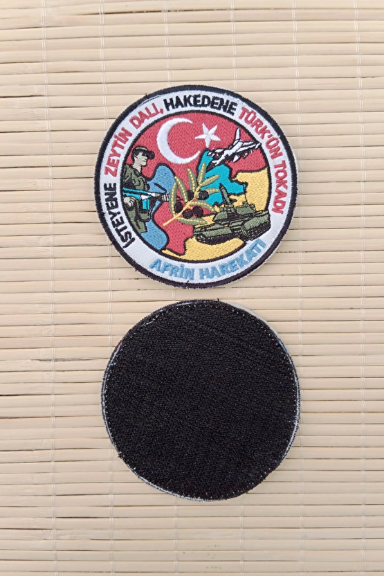 İsteyene Zeytin Dali Hakedene Turkun Tokadi Afrin Harekati Nakis İslemeli Arma Pec Patch