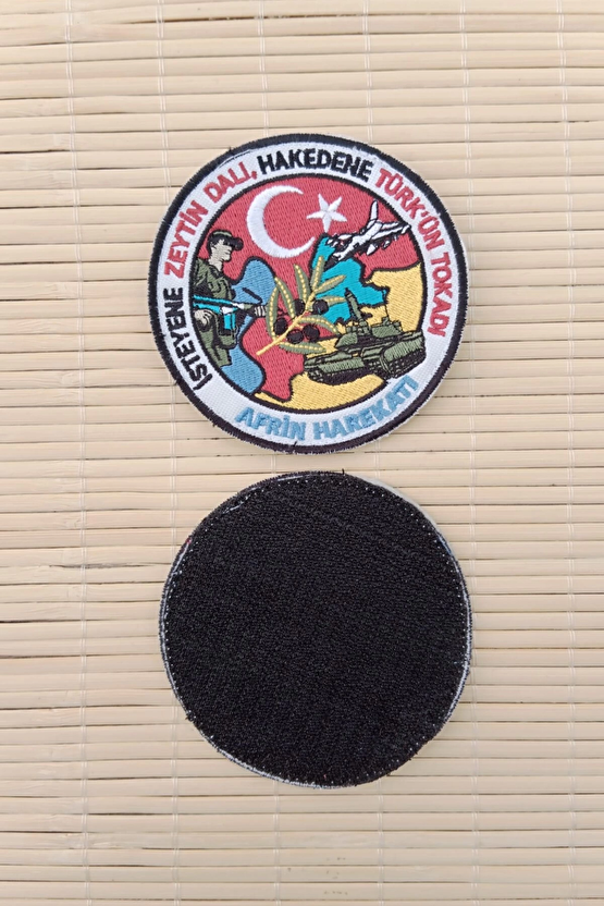 İsteyene Zeytin Dali Hakedene Turkun Tokadi Afrin Harekati Nakis İslemeli Arma Patch Pec
