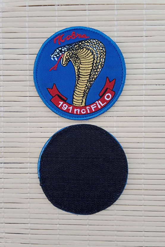 Kobra 191nci Filo Yazili Nakis İslemeli Arma Patch Pec