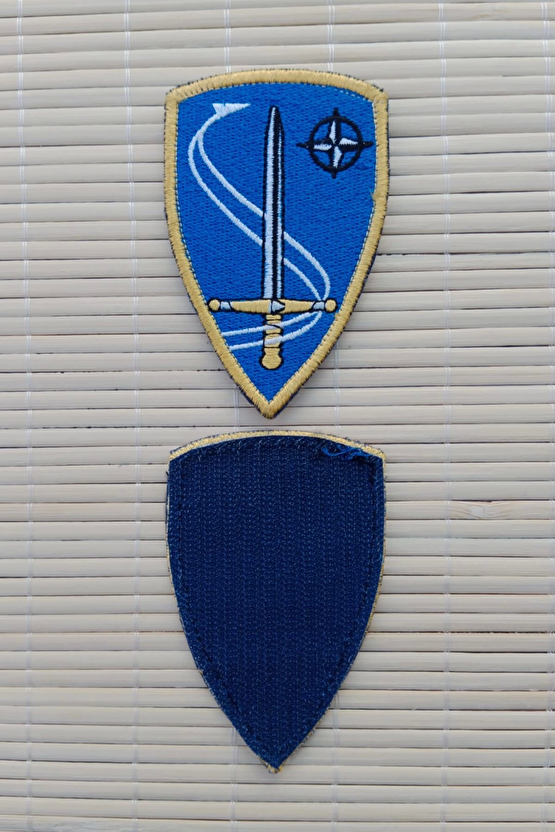 Ozel Tasarim Nato Ve Kilic Logolu Nakis İslemeli Arma Pec Patch