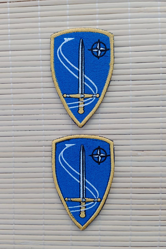 Ozel Tasarim Nato Ve Kilic Logolu Nakis İslemeli Arma Patch Pec