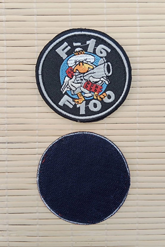 F 16 F 100 Yazili Nakis İslemeli Arma Pec Patch