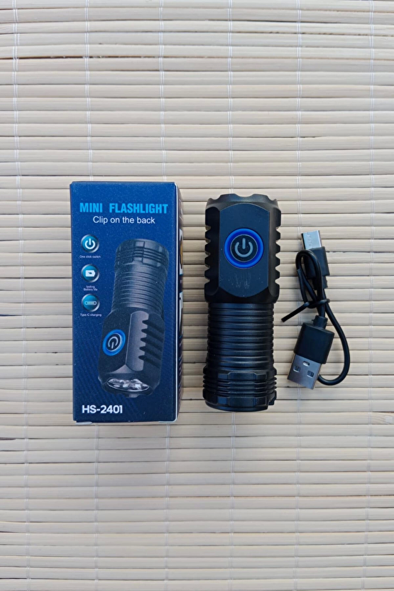 Hs 2401 Usb Sarj Ozellikli Cakarli Kaliteli El Feneri