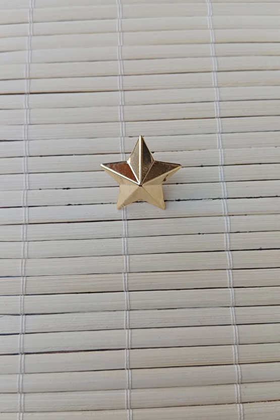 Sari Renkli Harici Uniforma Apolet Metal Yildiz Pirinc Rutbe