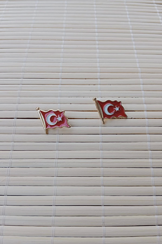 2 Adet Dalgalanan Bayraklar Sarrafiyeli Taki Ceket Yaka İgnesi Yaka Rozeti