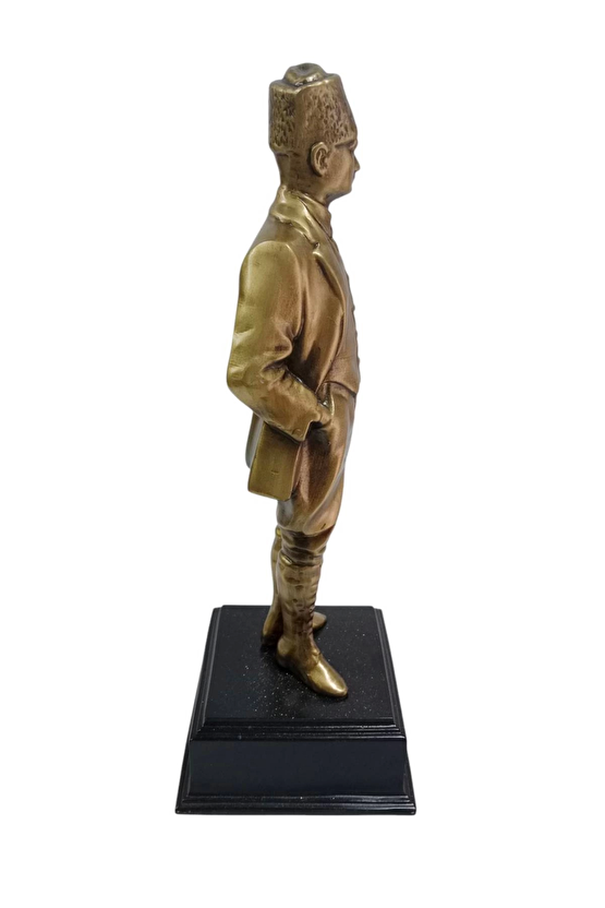 Ozel Tasarim Altin Renkli Ataturk Maket Heykeli