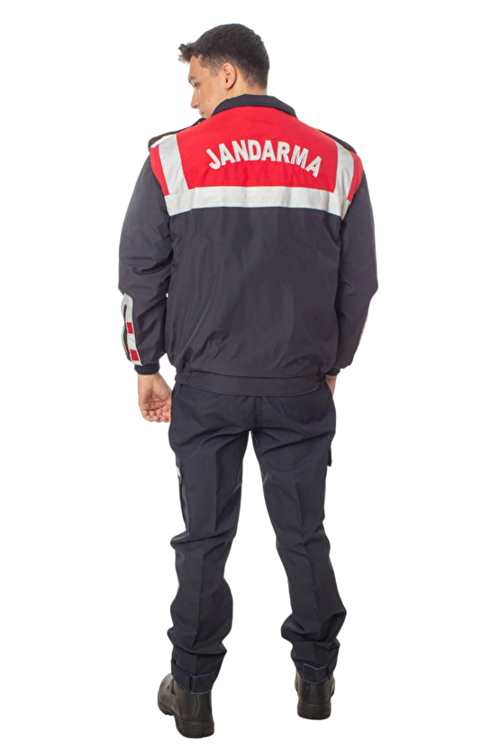 Jandarma Asayis Lacivert Renkli Kollari Cikarilabilir Subay Astsubay Uzman Cavus Kislik Monding Mont Yelek Lacivert Pant