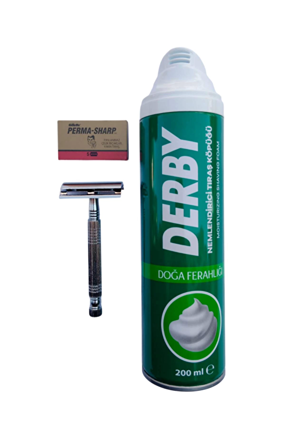 Derby Tras Kopugu Tima 777 Tras Makinasi Perma Sharp Yaprak Jilet Tras Seti