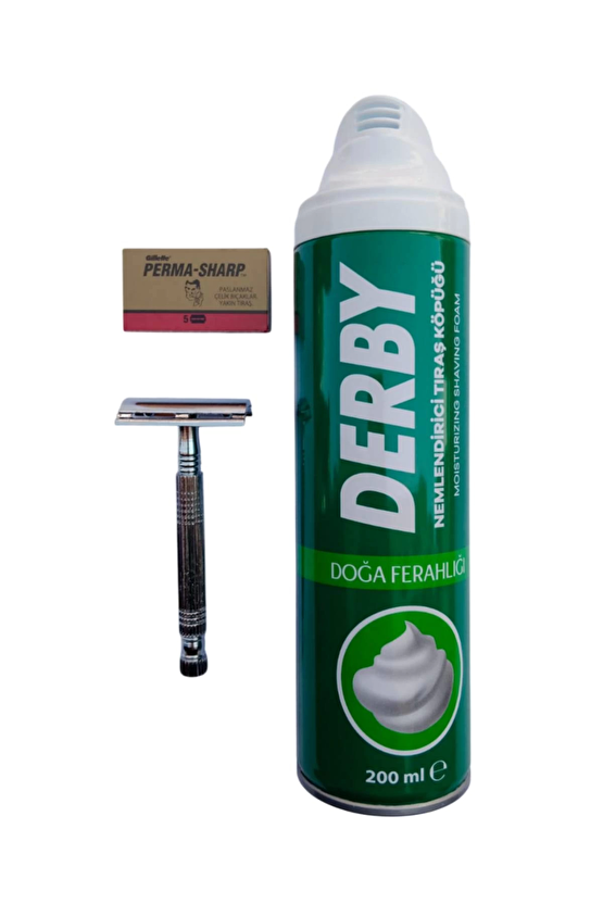Derby Tras Kopugu Tima 777 Tras Makinasi Perma Sharp Yaprak Jilet Tras Seti