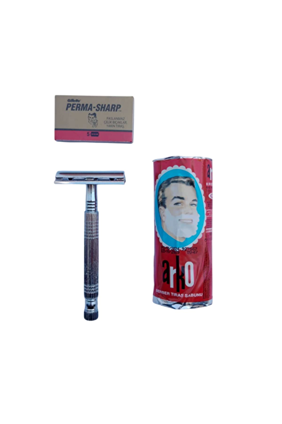 Tima 777 Tras Makinasi Arko Berber Tras Sabunu Perma Sharp Yaprak Jilet Tras Seti